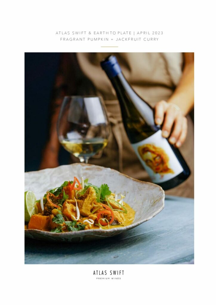 Fragrant pumpkin and Jackfruit curry With Franschhoek Chardonnay